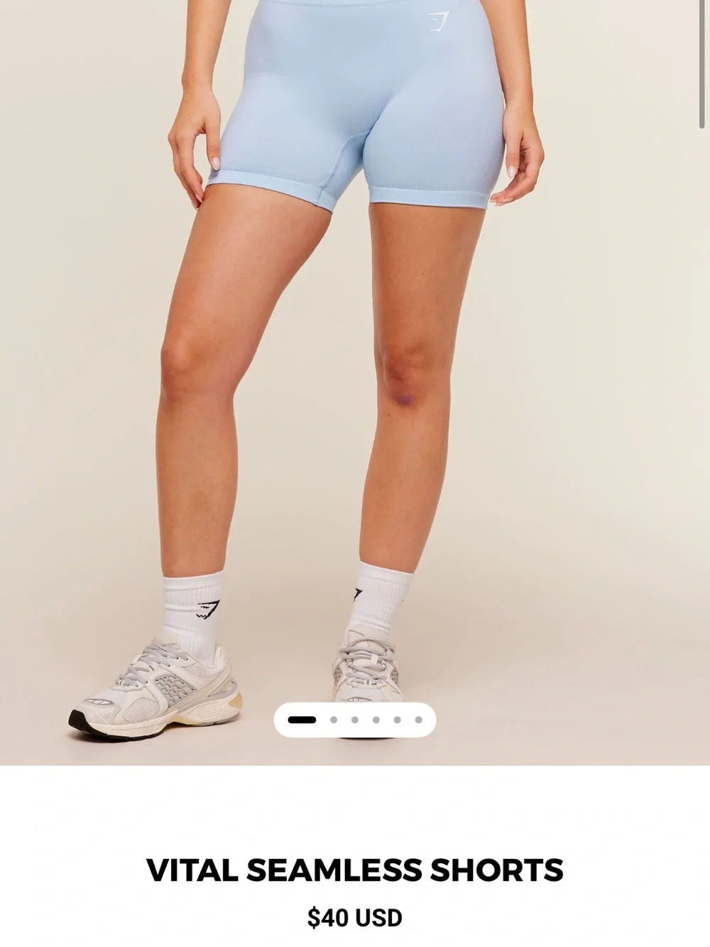 Gymshark Pale Blue High-Waist Seamless Bike Shorts